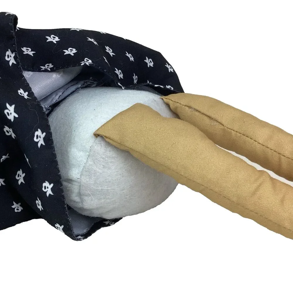 Wednesday Addams Plush Decor Doll - Spooky Halloween Horror - Button Eyes - 18